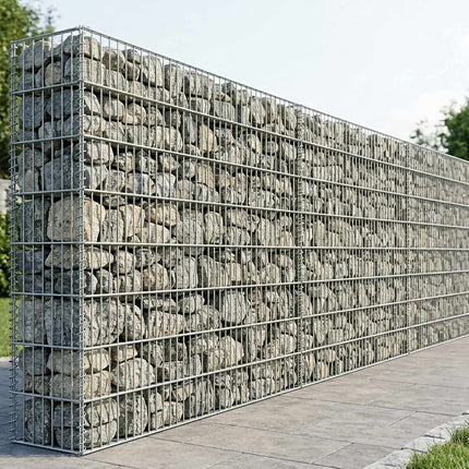 Galvanised Gabion Basket, 200x30x100 cm, 3 Compartments