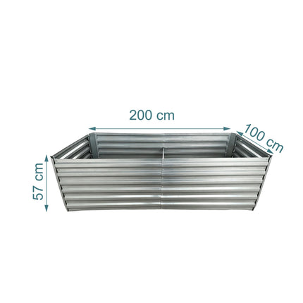 Pat de grădină înălțat din metal galvanizat – rezistent la dăunători