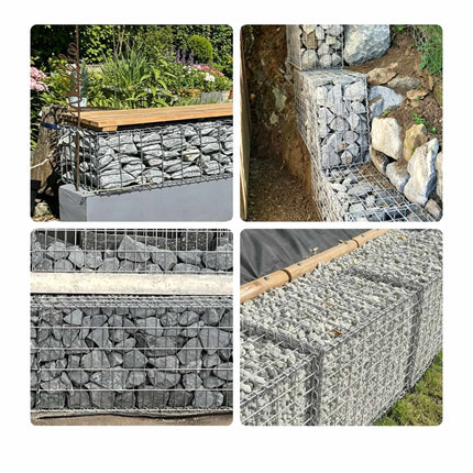 Galvanised Steel Gabion Basket, 100 x 200 x 50 cm