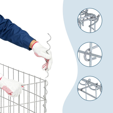 Galvanised Steel Gabion Basket 100x50x30 cm