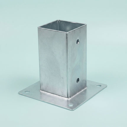 Suporturi pentru stâlpi din oțel galvanizat, set 4 bucăți – 70x70 mm