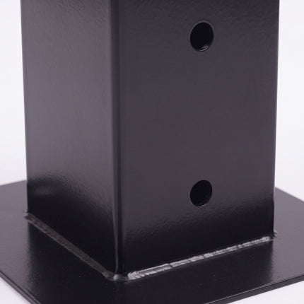 Suporturi de stâlpi din oțel galvanizat, negre, pachet de 4, 70x150 mm