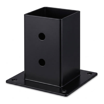 Suporturi de stâlpi din oțel galvanizat, negre, pachet de 4, 70x150 mm