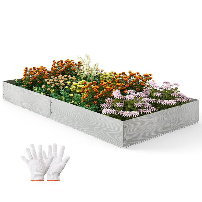 Borduri de grădină din metal galvanizat, 6 bucăți, 110 x 22 cm