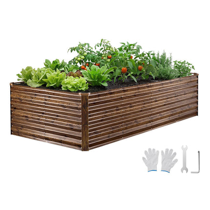 Galvanized Raised Garden Bed 240 x 120 x 62 cm