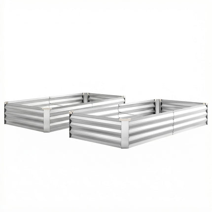 Galvanized Raised Garden Beds, 2 Pack, 180x90x30 cm