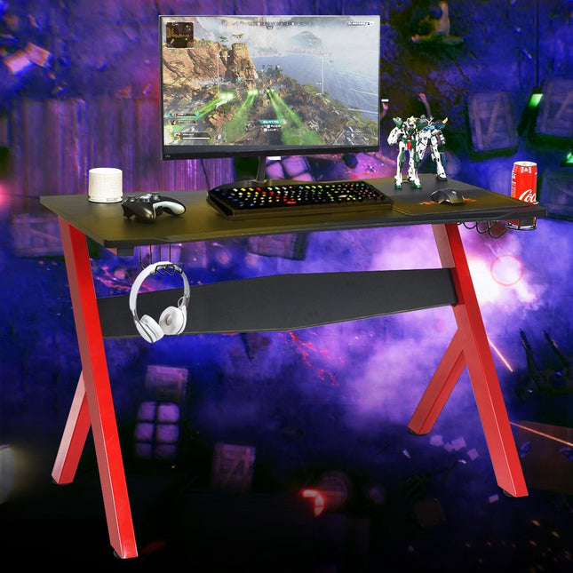 Masa de gaming masa computer birou gaming cu suport pentru pahare si casti si mouse pad pentru camera de joaca de la biroul de acasa