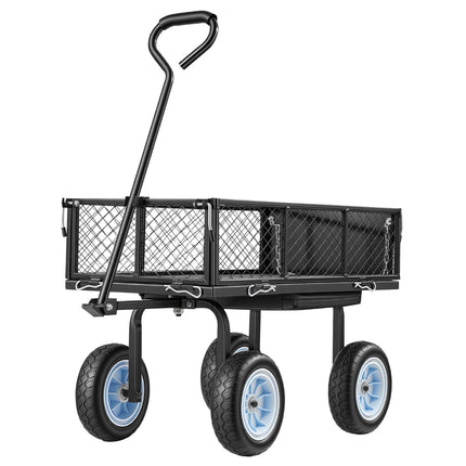 Garden Cart With Seat, 500 lb Capacity, 10 in PU Tires