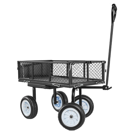 Garden Cart With Seat, 500 lb Capacity, 10 in PU Tires