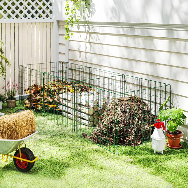 Compost de grădină, oțel, 270 l, design cu plasă deschisă