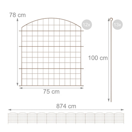 Gard de gradina cu arc - Gard metalic de protectie pentru iaz