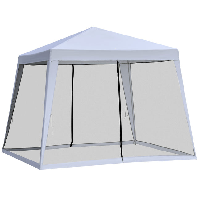 Weatherproof gray 3x3M garden tent with mosquito net