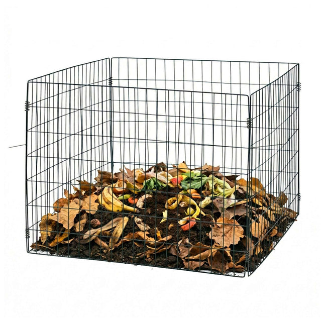 Compostor de frunze de grădină – Plasă de sârmă de oțel, capacitate mare