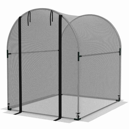 Plasa Gradina Protectie Plante Cort Usa Protectie Insecte Otel Negru 1.2X1.5X1.5M