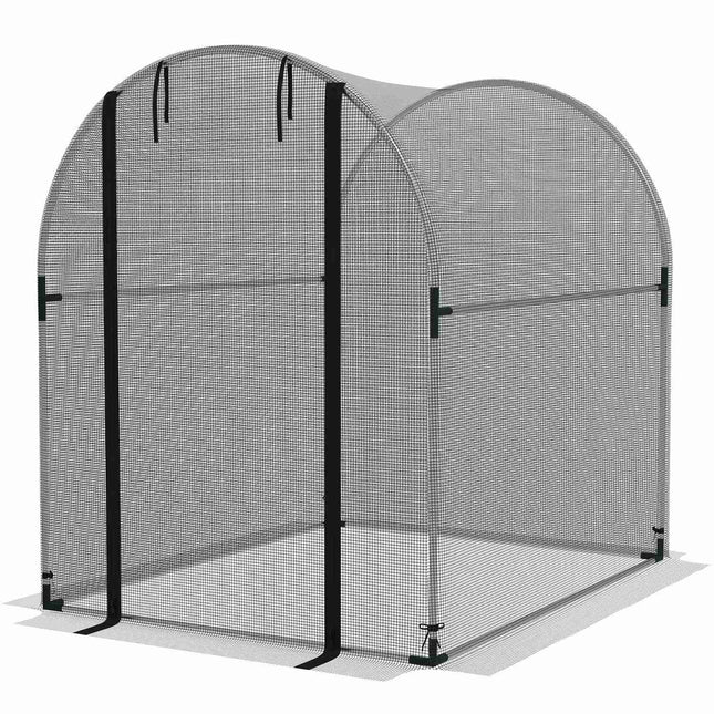 Plasa Gradina Protectie Plante Cort Usa Protectie Insecte Otel Negru 1.2X1.5X1.5M