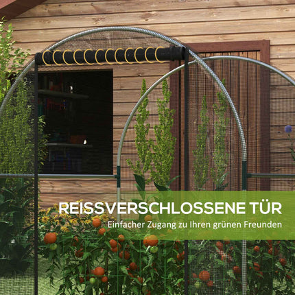 Plasa Gradina Protectie Plante Cort Usa Protectie Insecte Otel Negru 1.2X1.5X1.5M
