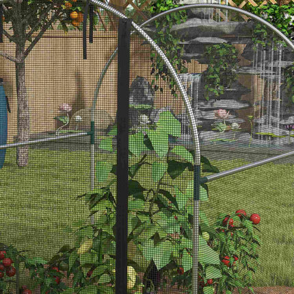Plasa Gradina Protectie Plante Cort Usa Protectie Insecte Otel Negru 1.2X1.5X1.5M