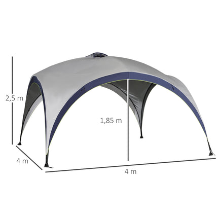 Garden tent pavilion - weatherproof, sun protection, 4x4m