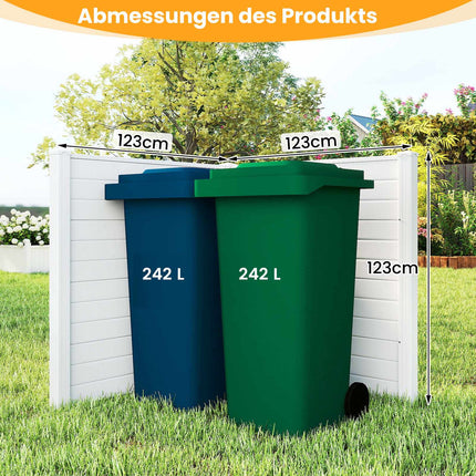Panouri de gard de grădină pentru intimitate, 123x123 cm, alb, PVC