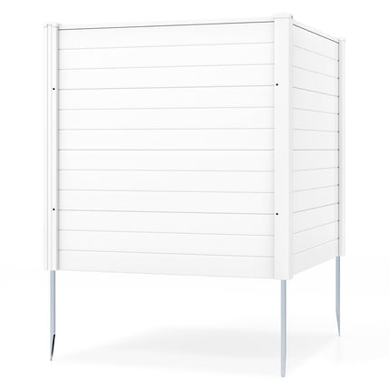 Panouri de gard de grădină pentru intimitate, 123x123 cm, alb, PVC