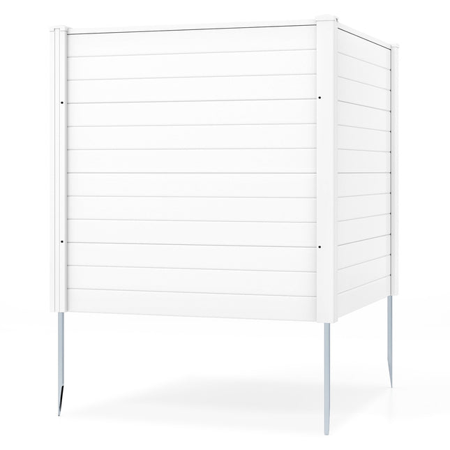 Panouri de gard de grădină pentru intimitate, 123x123 cm, alb, PVC