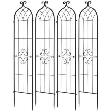 Garden Rose Trellis 4-Pack, 60 x 15 in Powder-Coated