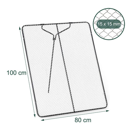 Garden Soil Sieve 100 x 80 cm with Galvanised Mesh, Anthracite, Silver