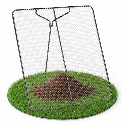 Garden Soil Sieve 100 x 80 cm with Galvanised Mesh, Anthracite, Silver