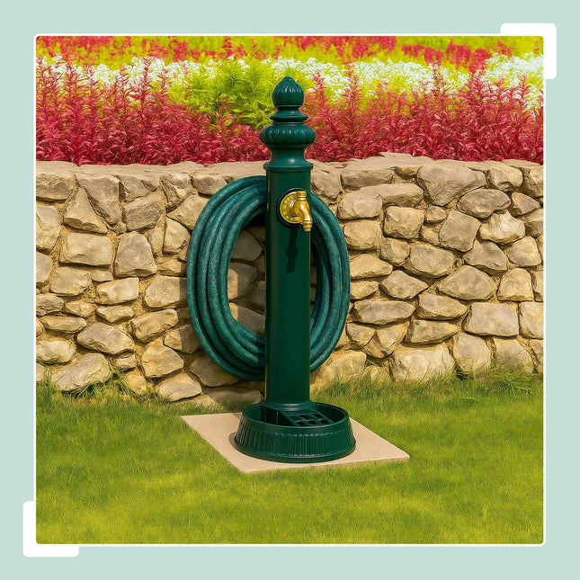 Fântână de grădină, 83 cm – Robinet, Lavoar, Suport furtun