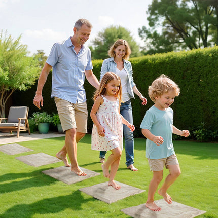 Garden Stepping Stones 16-Pack, 15.5 in Square, Beige