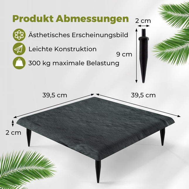 Set de pietre de grădină, 8 piese, 39,5 cm, gri