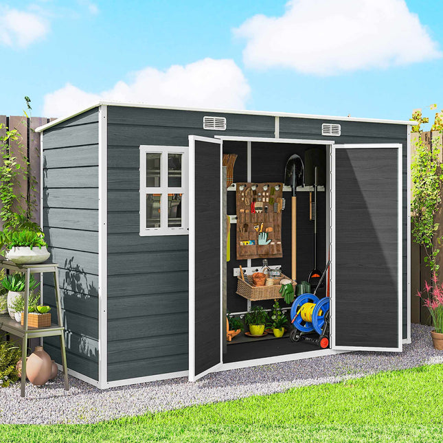 Șopron de grădină cu ferestre, uși cu încuietoare, 3,2 m²
