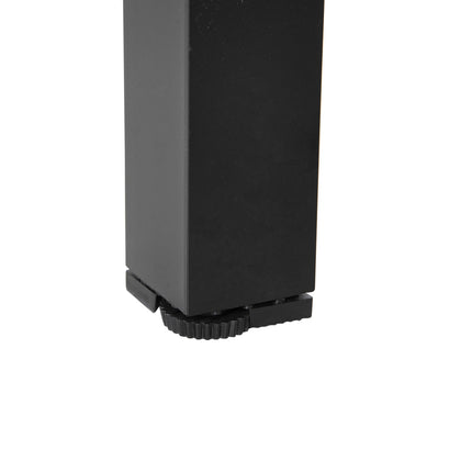 Masa de gradina pentru 8 persoane, masa de sufragerie, masa din aluminiu, mobilier de gradina, mobilier de lounge, plastic usor de intretinut, natural + negru, 190 X 90 X 74 Cm