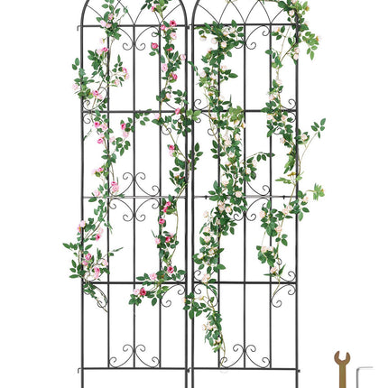 Garden Trellis, Rustproof Metal, 2-Pack, 87 x 20 in