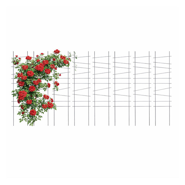 Set spalier de grădină, 8 suporturi metalice pentru plante cățărătoare