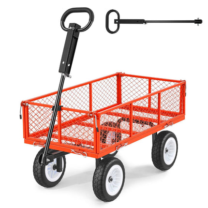 Garden Utility Cart, 900 lb, Flat-Free Tires, Removable Sides