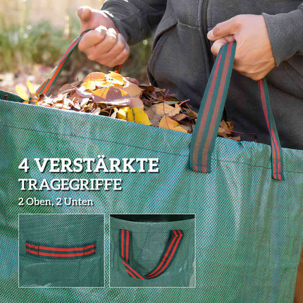 Garden waste bags 3x120L, waterproof and reusable with handles