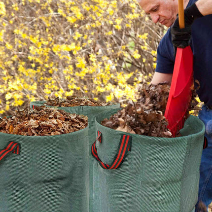 Waterproof 3x300L garden waste bags with handles