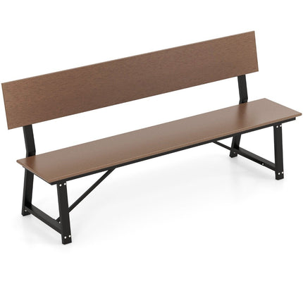 Banca de gradina rezistenta la intemperii Banca cu 3 locuri poate sustine pana la 500 kg 183 x 52 x 85 cm maro