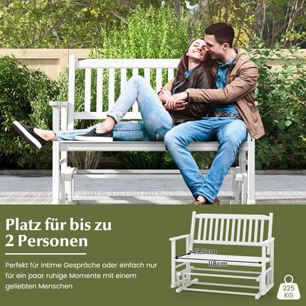 Banca de gradina cu miscare usoara de alunecare. Bancă de leagăn rezistentă la intemperii poate susține până la 225 kg
