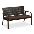 Garden bench with seat cushion