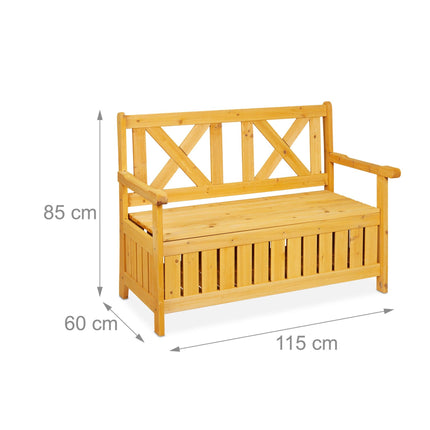 Garden bench with storage