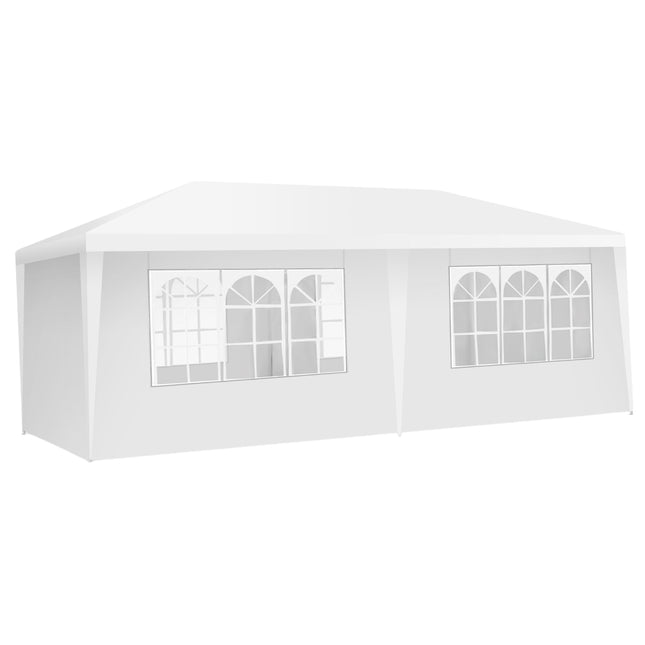 Cort de petrecere foișor de grădină cu 4 pereți laterali detașabili cort de bere pavilion de protecție UV Cort de grădină 3 x 6m