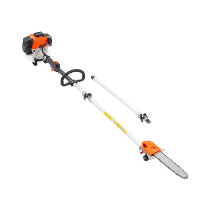 Gas Pole Saw, 43cc 2-Stroke, 12 in Bar, 12 ft Reach