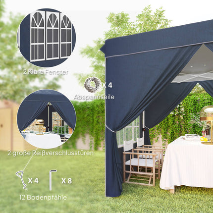 Pop-Up Gazebo, 2.5x2.5m, water-repellent, UV 50+