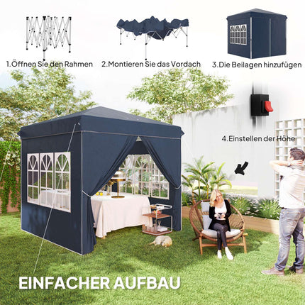 Pop-Up Gazebo, 2.5x2.5m, water-repellent, UV 50+