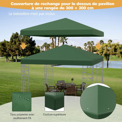 Copertină de schimb pentru foișor 300x300 cm, poliester impermeabil