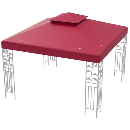 Copertină de schimb pentru foișor 3x3m, cu două niveluri, culoare vin