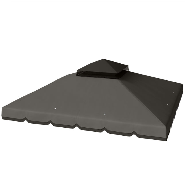 Copertină de schimb pentru foișor, 3x3m, cu două niveluri, UPF 30+