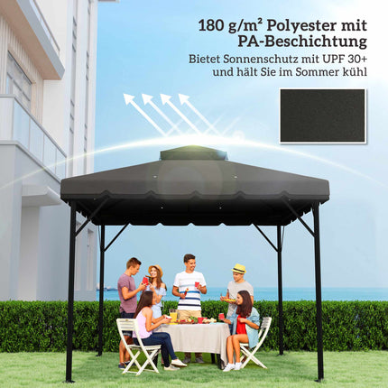 Copertină de schimb pentru foișor, 3x3m, cu două niveluri, UPF 30+